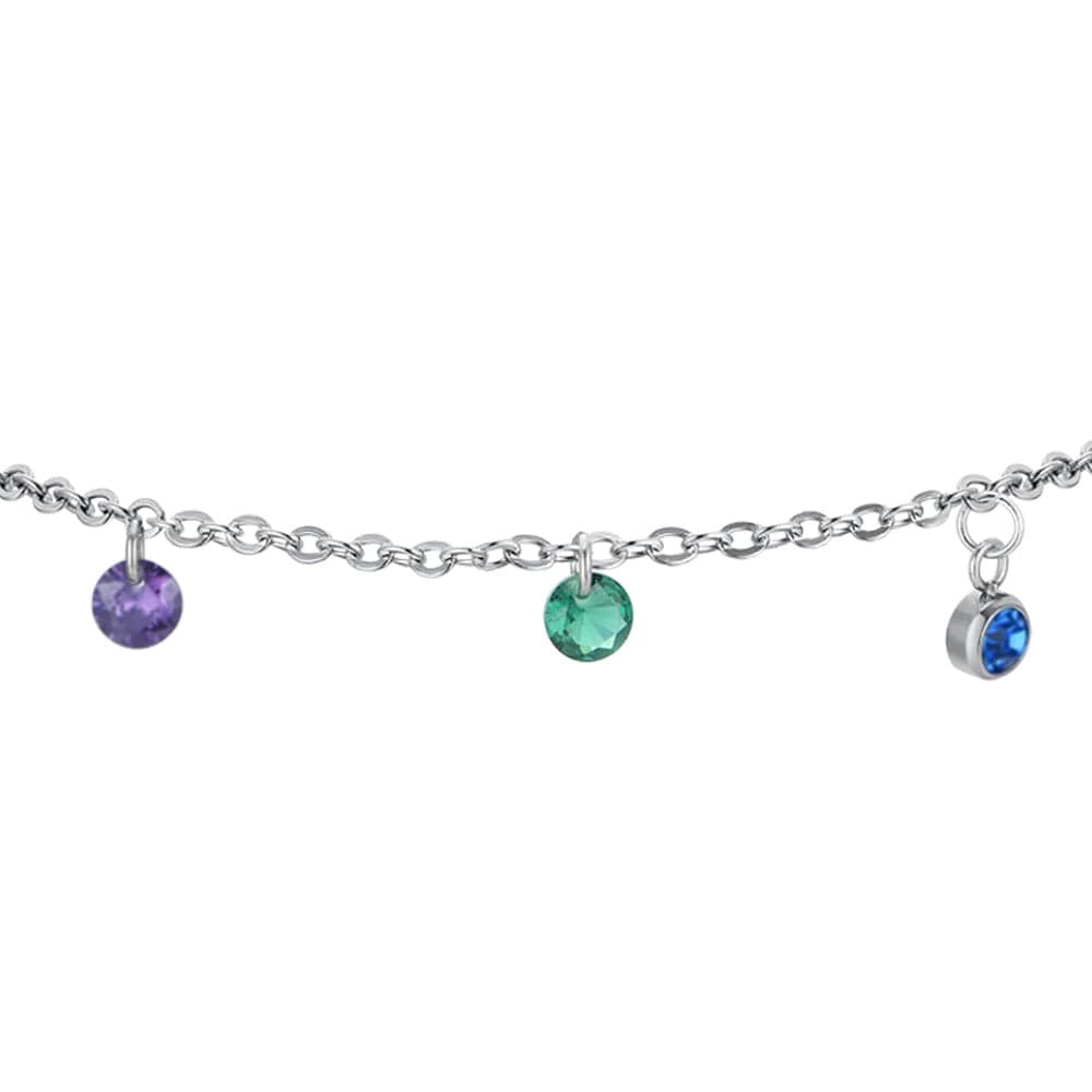Luca Barra - BRACCIALE DONNA IN ACCIAIO CRISTALLI MULTICOLOR in Bracciali Alba Gioielli - Casoria, commercioVirtuoso.it