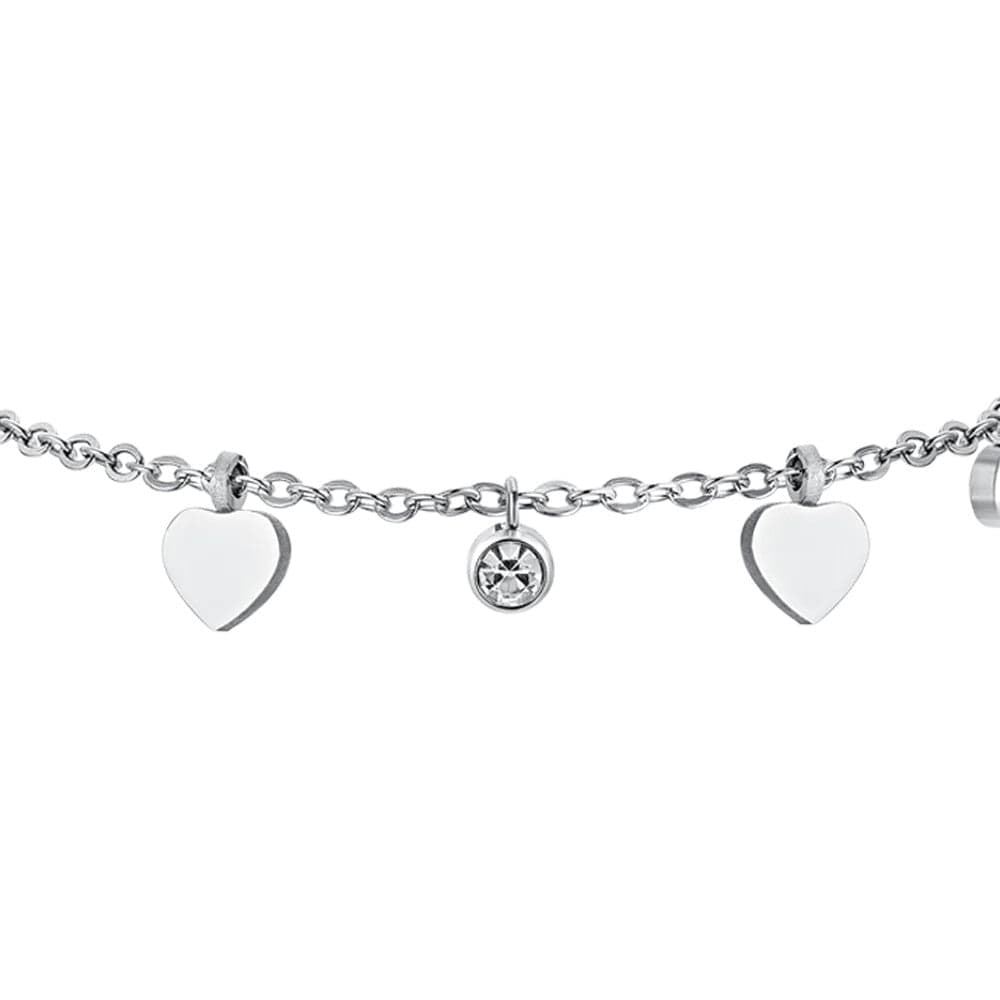 Luca Barra - BRACCIALE DONNA IN ACCIAIO CUORI E CRISTALLI in Bracciali Alba Gioielli - Casoria, commercioVirtuoso.it