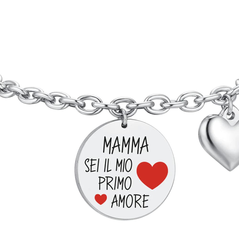 Luca Barra - BRACCIALE DONNA IN ACCIAIO MAMMA in Bracciali Alba Gioielli - Casoria, commercioVirtuoso.it