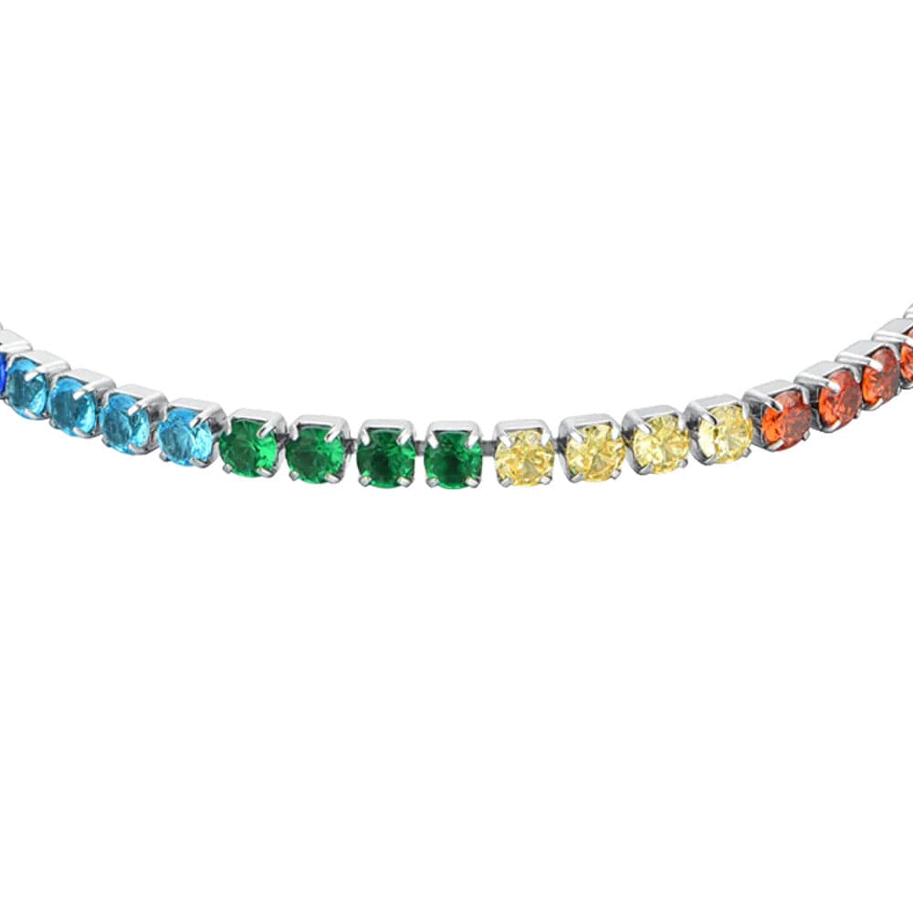 Luca Barra - BRACCIALE TENNIS DONNA CRISTALLI ARCOBALENO in Bracciali Alba Gioielli - Casoria, commercioVirtuoso.it