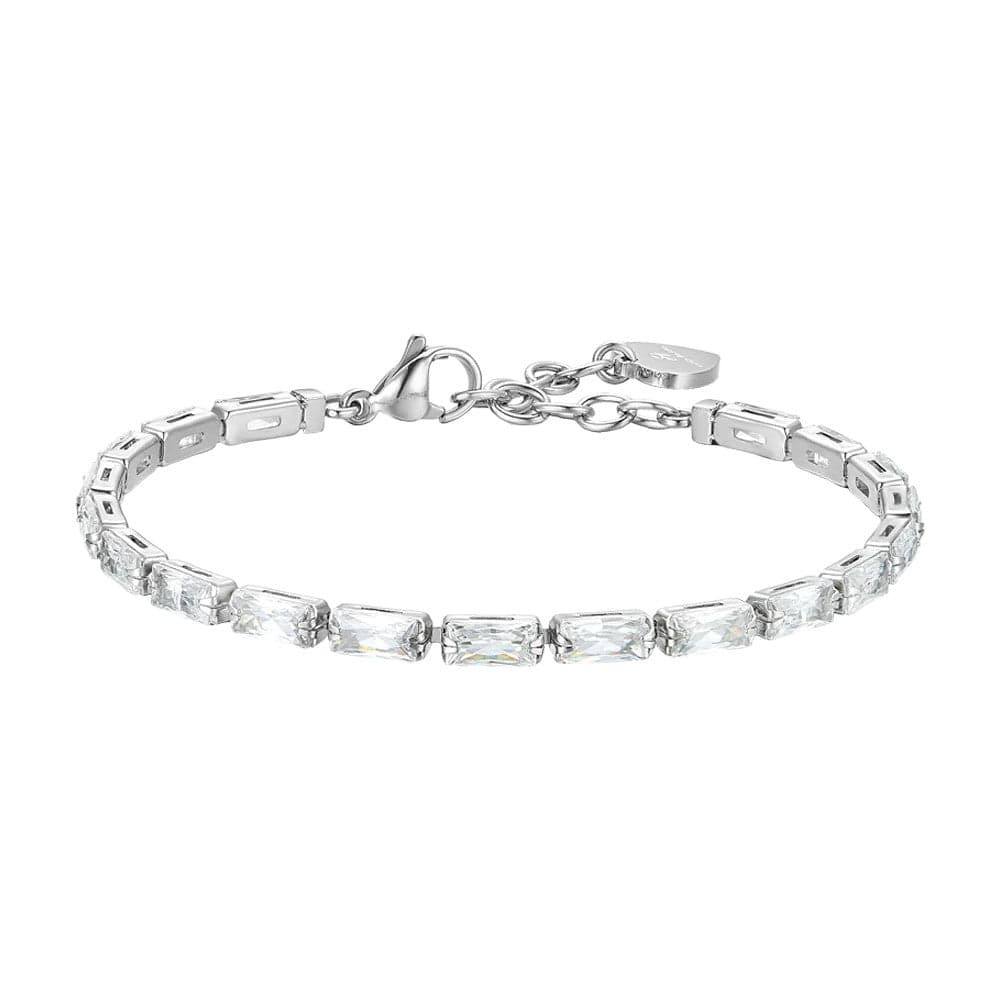 Luca Barra - BRACCIALE TENNIS DONNA ZIRCONI BAGUETTE BIANCHI in Bracciali Alba Gioielli - Casoria, commercioVirtuoso.it