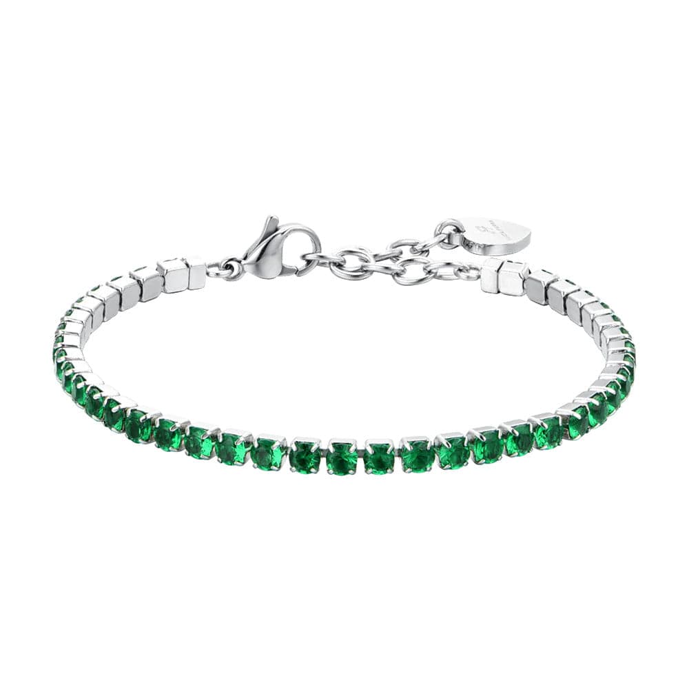 Luca Barra -BRACCIALE TENNIS DONNA CRISTALLI VERDI in Bracciali Alba Gioielli - Casoria, commercioVirtuoso.it