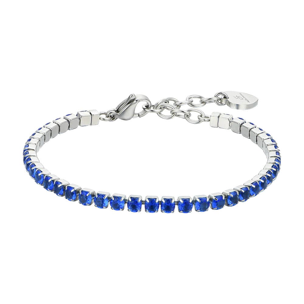 Luca Barra -  BRACCIALE TENNIS DONNA CRISTALLI BLU in Bracciali Alba Gioielli - Casoria, commercioVirtuoso.it
