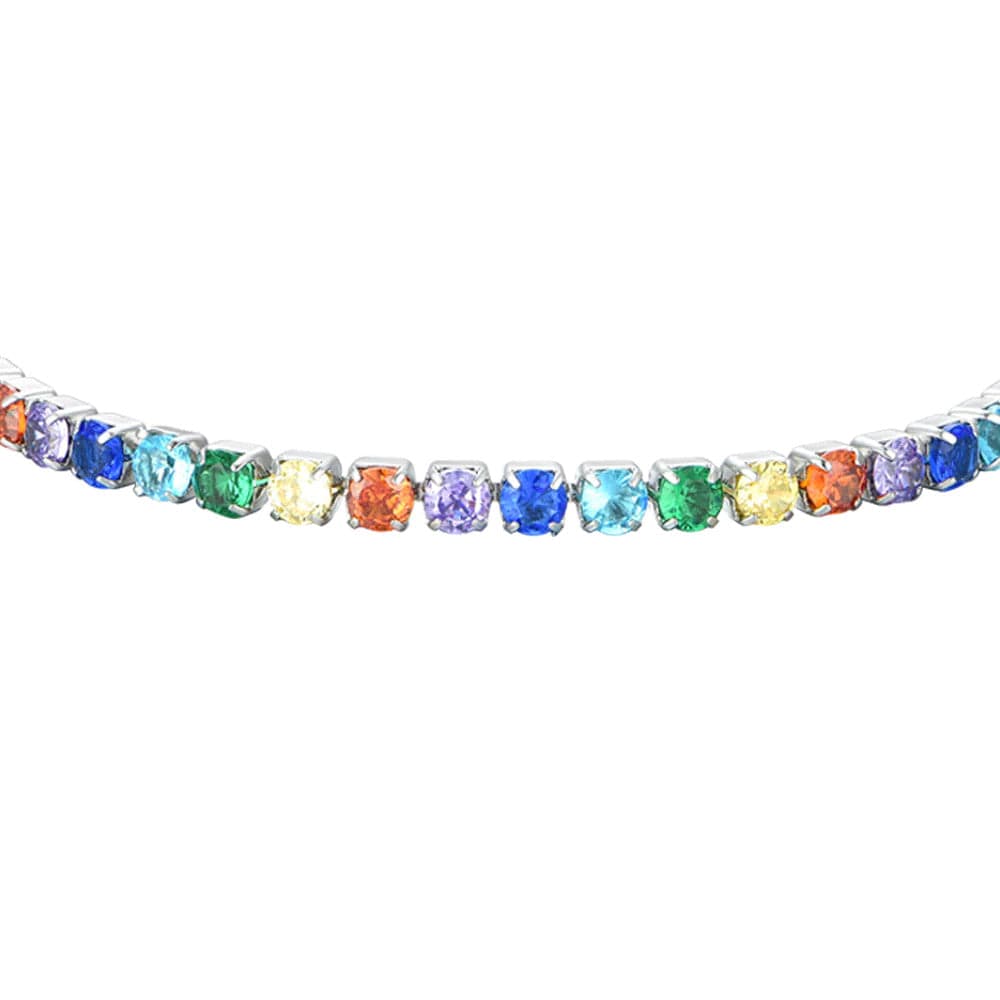 Luca Barra - BRACCIALE TENNIS DONNA CRISTALLI MULTICOLOR in Bracciali Alba Gioielli - Casoria, commercioVirtuoso.it
