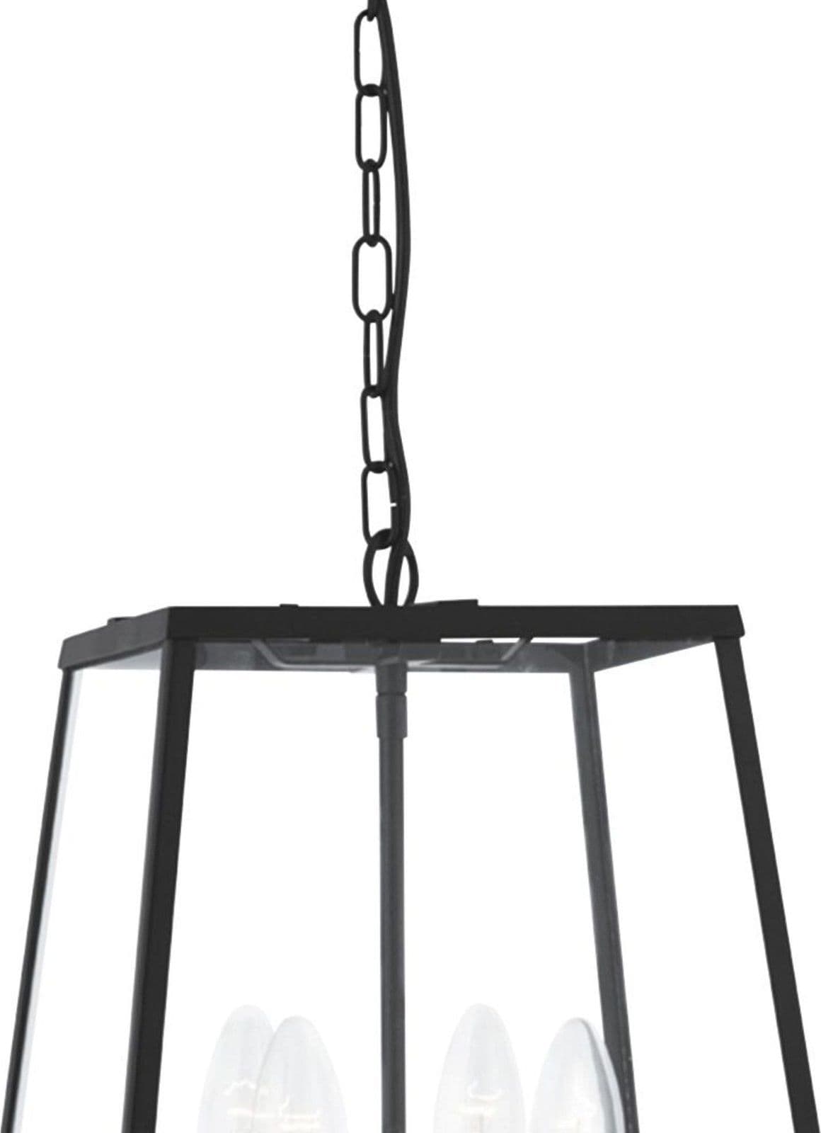 Sospensione Industrial-Nordico Lantern Noir Acciaio Nero Vetro 1 Luce E14 in Lampade a sospensione LuceArt - Montecorvino Pugliano, commercioVirtuoso.it