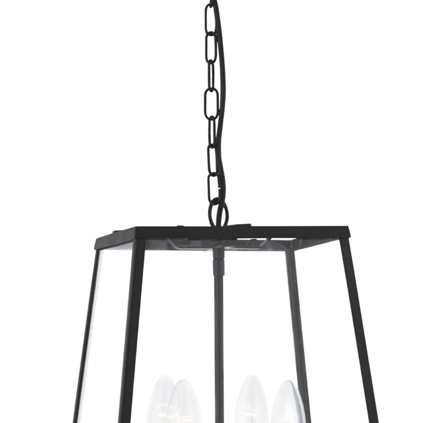 Sospensione Industrial-Nordico Lantern Noir Acciaio Nero Vetro 1 Luce E14 in Lampade a sospensione LuceArt - Montecorvino Pugliano, commercioVirtuoso.it