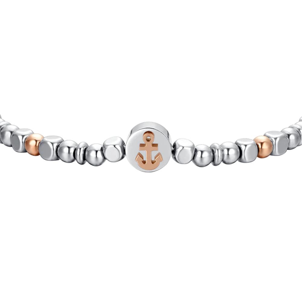 Luca Barra -  BRACCIALE UOMO IN ACCIAIO ANCORA IP ROSE GOLD in Bracciali Alba Gioielli - Casoria, commercioVirtuoso.it