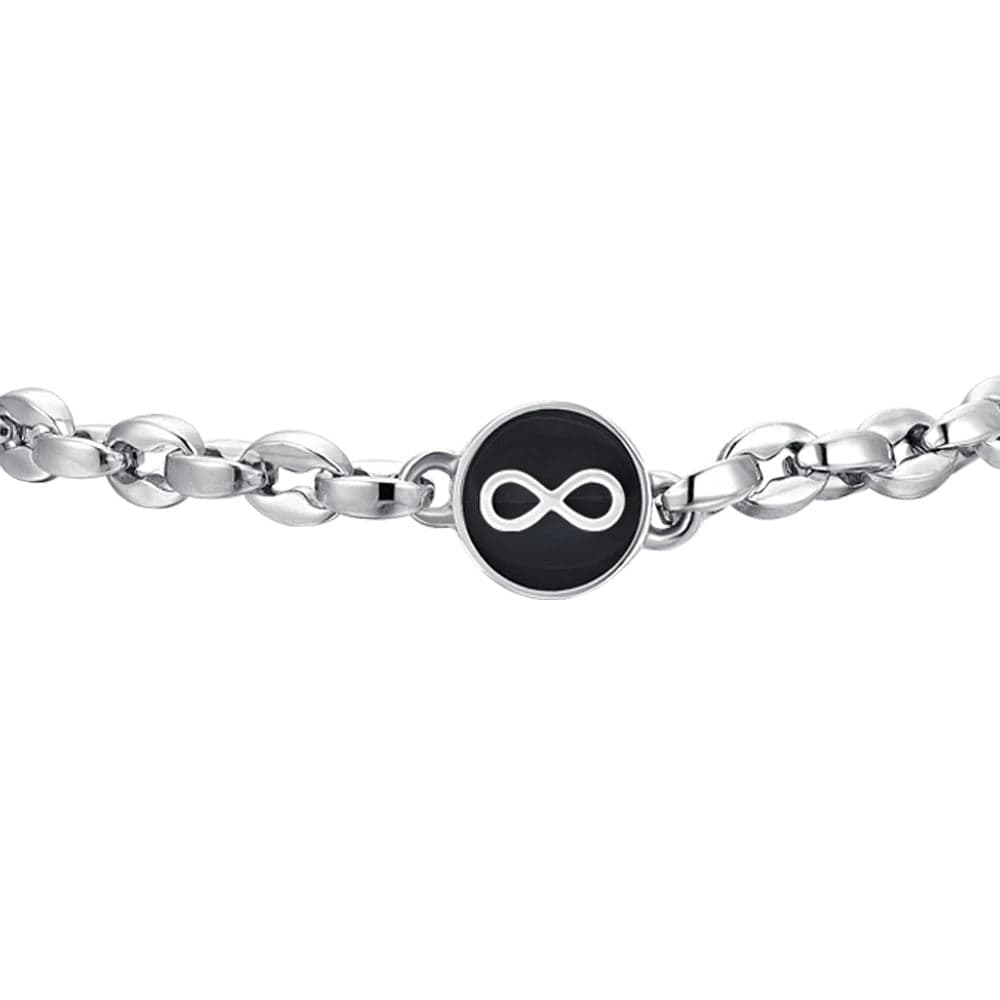 Luca Barra - BRACCIALE UOMO IN ACCIAIO CON INFINITO in Bracciali Alba Gioielli - Casoria, commercioVirtuoso.it
