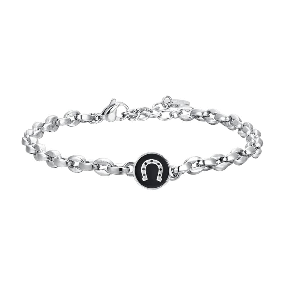 Luca Barra - BRACCIALE UOMO IN ACCIAIO CON FERRO DI CAVALLO in Bracciali Alba Gioielli - Casoria, commercioVirtuoso.it
