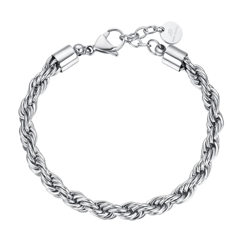 Luca Barra  -  BRACCIALE UOMO IN ACCIAIO MAGLIA INTRECCIATA in Bracciali Alba Gioielli - Casoria, commercioVirtuoso.it