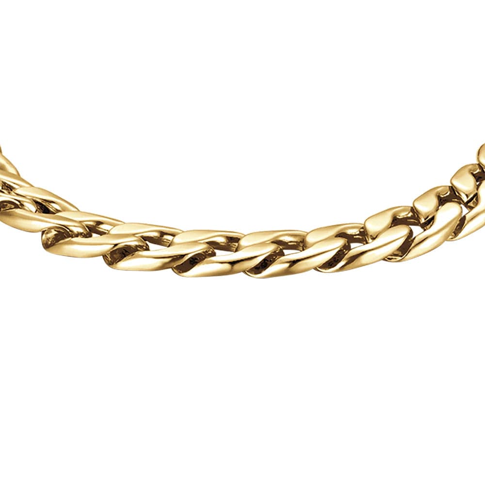 Luca Barra  -  BRACCIALE UOMO IN ACCIAIO MAGLIA DORATA in Bracciali Alba Gioielli - Casoria, commercioVirtuoso.it
