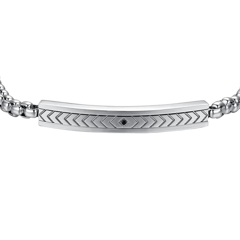 Luca Barra  -  BRACCIALE UOMO IN ACCIAIO CON ELEMENTO IN ACCIAIO in Bracciali Alba Gioielli - Casoria, commercioVirtuoso.it