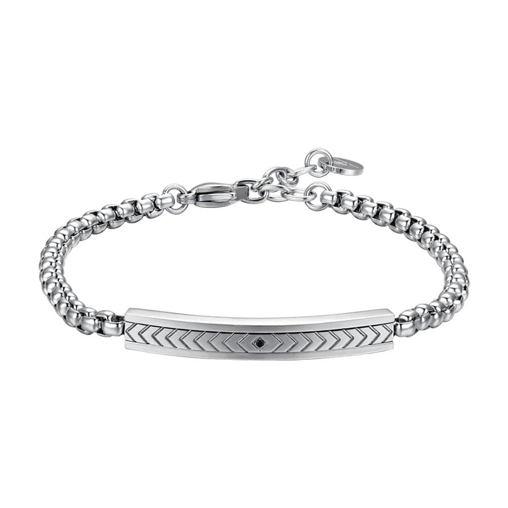 Luca Barra - BRACCIALE UOMO IN ACCIAIO CON ELEMENTO IN ACCIAIO in Bracciali Alba Gioielli - Casoria, commercioVirtuoso.it