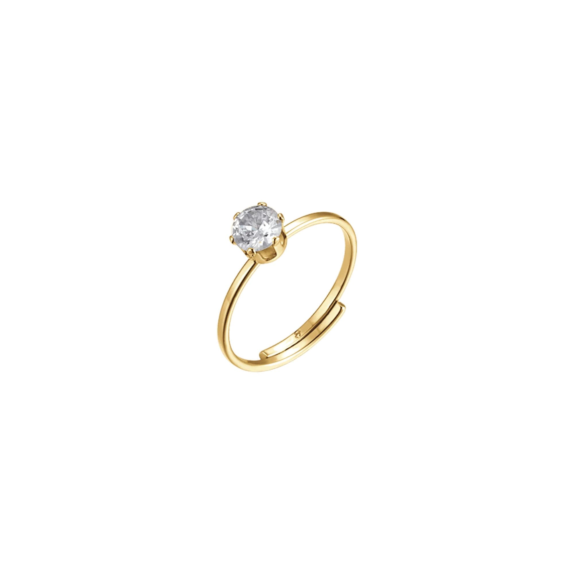 Luca Barra - ANELLO SOLITARIO DONNA IN ACCIAIO CON CRISTALLO BIANCO in Anelli Alba Gioielli - Casoria, commercioVirtuoso.it