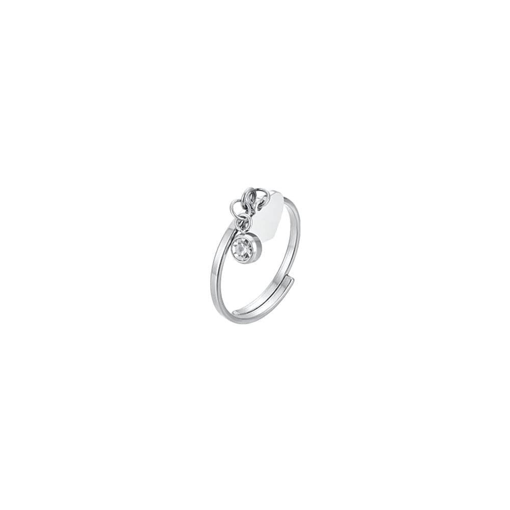 Luca Barra -  ANELLO DONNA IN ACCIAIO CON CUORE E CRISTALLO in Anelli Alba Gioielli - Casoria, commercioVirtuoso.it