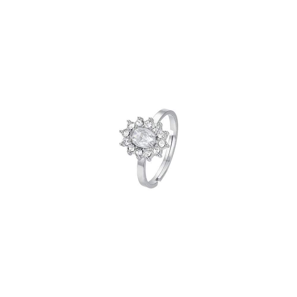 Luca Barra -  ANELLO DONNA IN ACCIAIO CRISTALLI E ZIRCONE BIANCO in Anelli Alba Gioielli - Casoria, commercioVirtuoso.it
