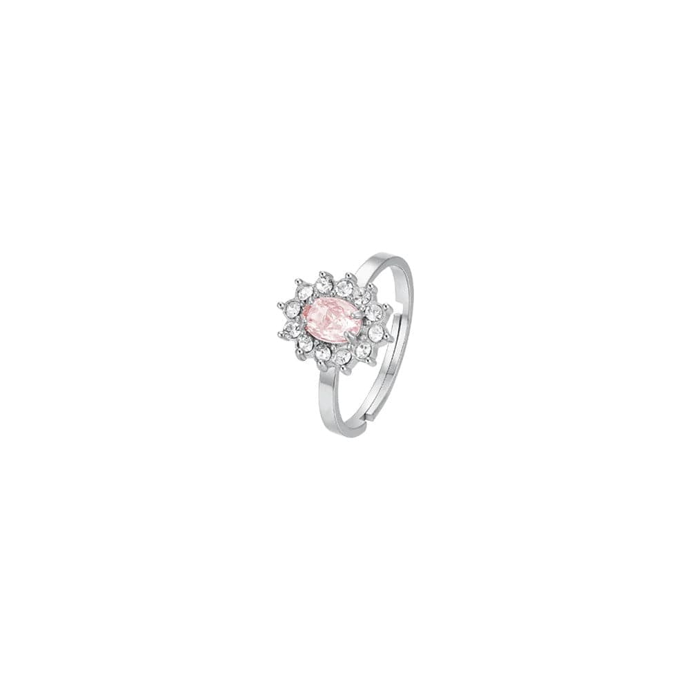 Luca Barra - ANELLO DONNA IN ACCIAIO CRISTALLI E ZIRCONE ROSA in Anelli Alba Gioielli - Casoria, commercioVirtuoso.it
