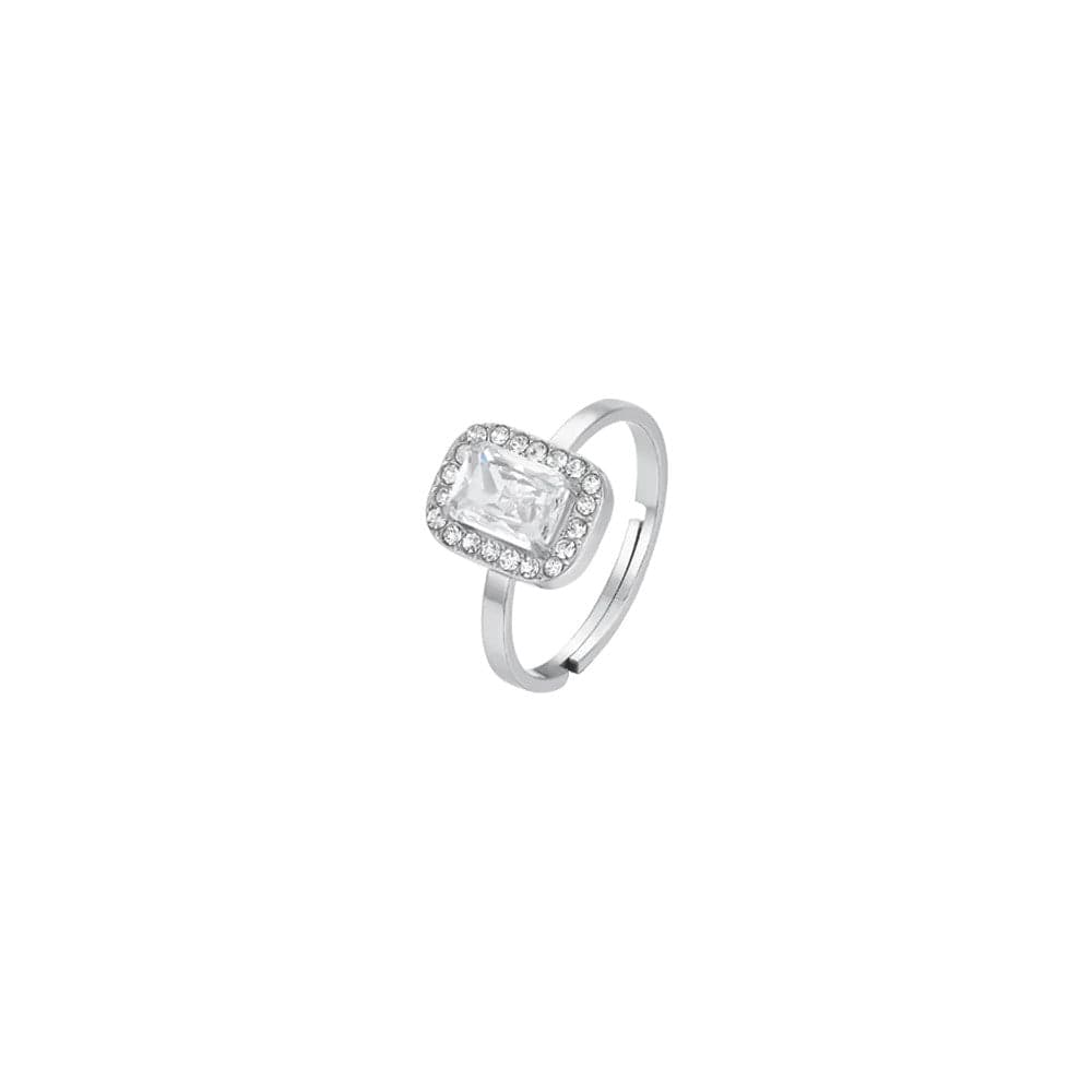 Luca Barra -  ANELLO DONNA IN ACCIAIO CRISTALLI E ZIRCONE in Anelli Alba Gioielli - Casoria, commercioVirtuoso.it