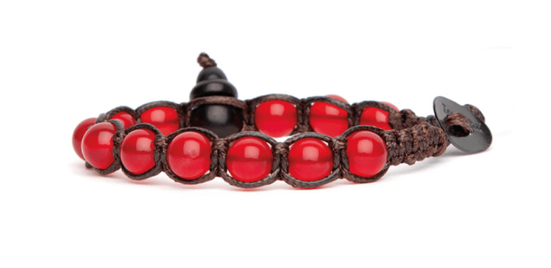TAMASHII  Bracciali Shungite con Agata rosso passione