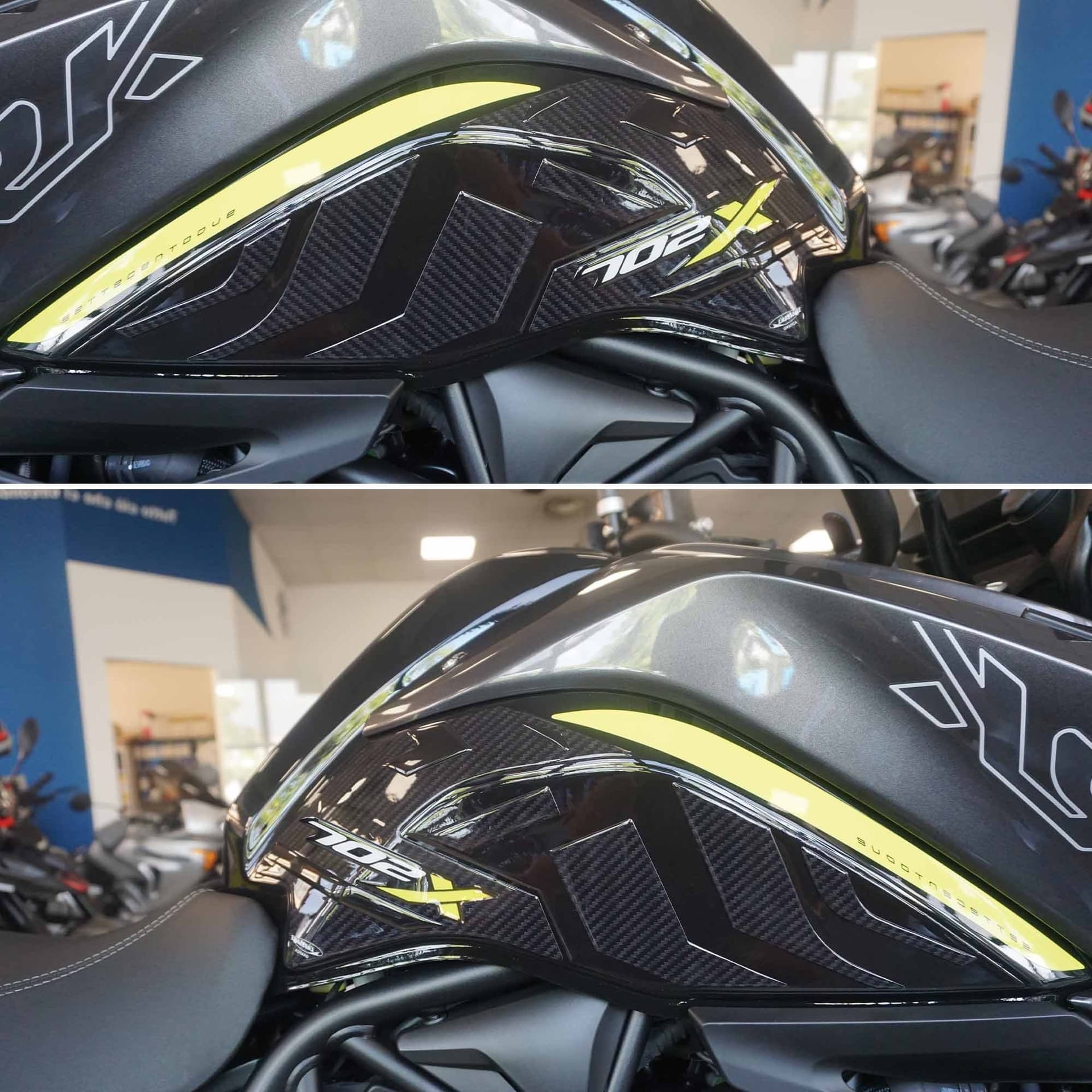 Adesivi 3D Protezioni laterali serbatoio moto compatibili con Benelli TRK 702X in Decalcomanie adesivi e magneti LabelBike - Bibbiano, commercioVirtuoso.it