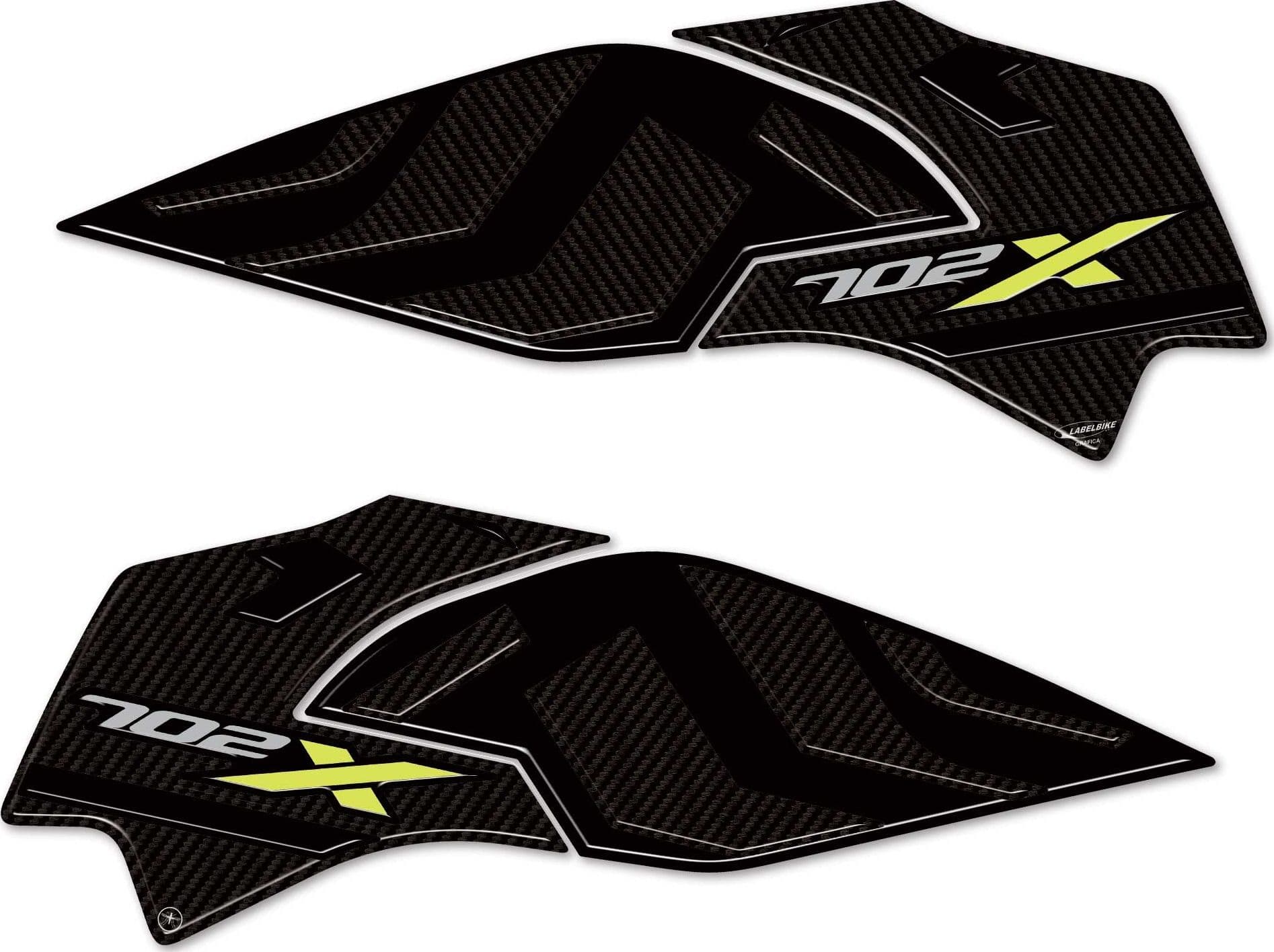 Adesivi 3D Protezioni laterali serbatoio moto compatibili con Benelli TRK 702X in Decalcomanie adesivi e magneti LabelBike - Bibbiano, commercioVirtuoso.it