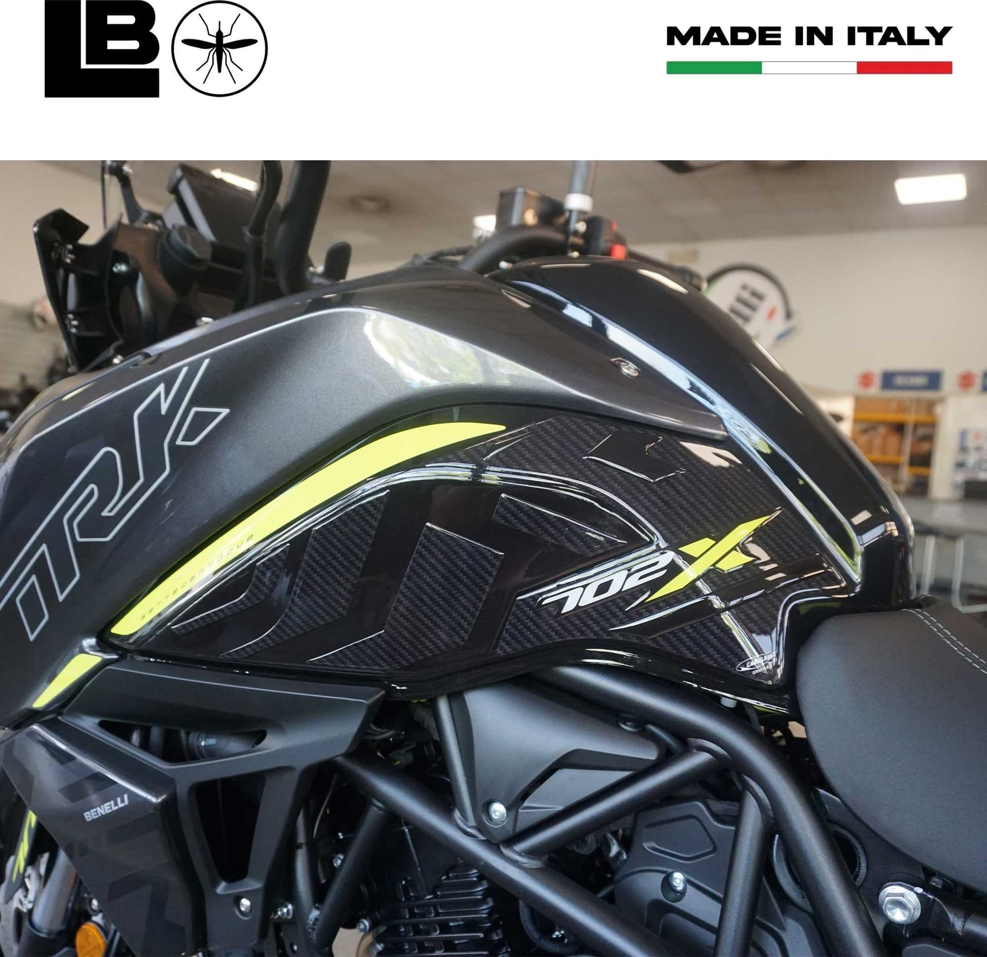 Adesivi 3D Protezioni laterali serbatoio moto compatibili con Benelli TRK 702X in Decalcomanie adesivi e magneti LabelBike - Bibbiano, commercioVirtuoso.it