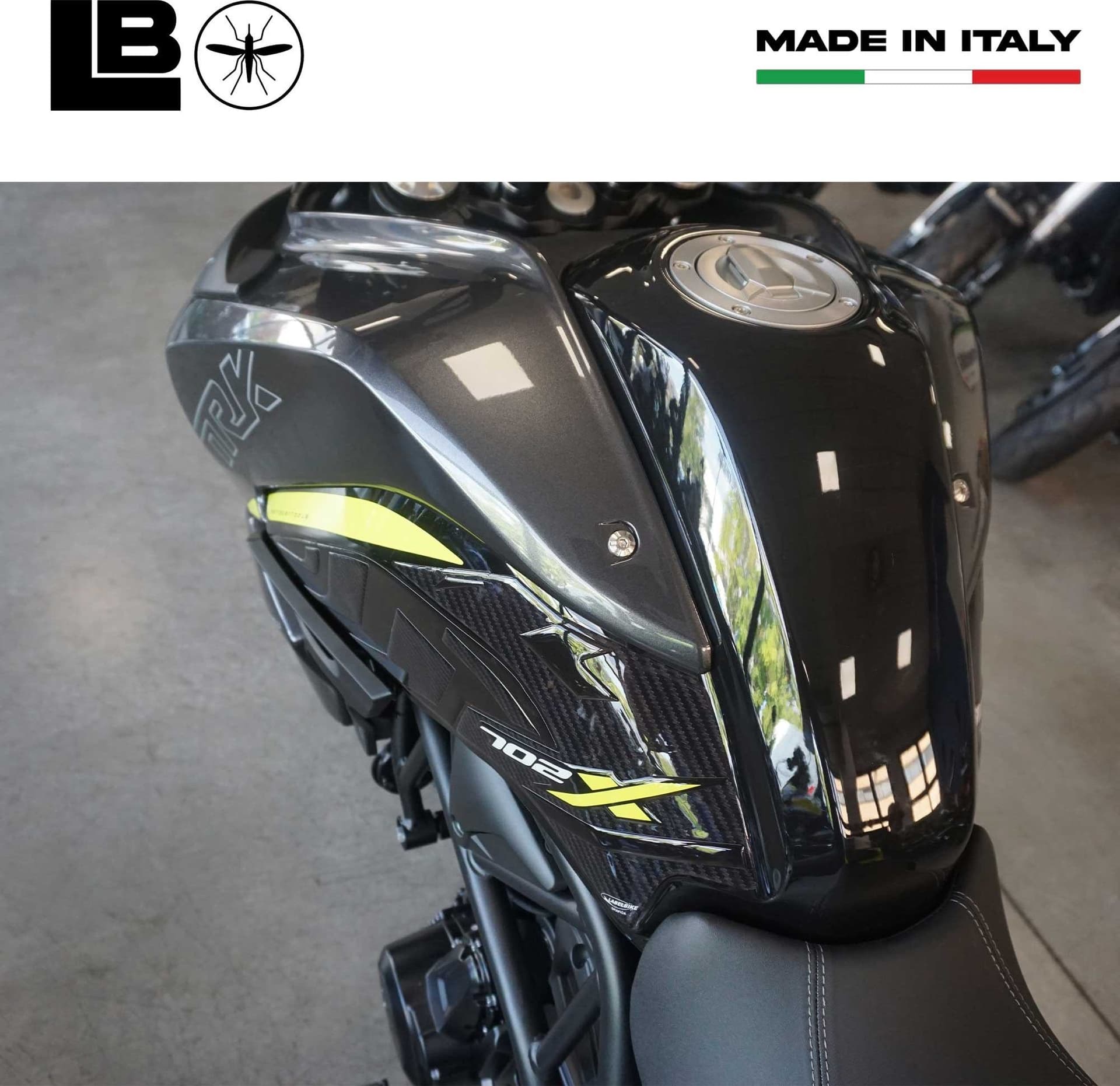 Adesivi 3D Protezioni laterali serbatoio moto compatibili con Benelli TRK 702X in Decalcomanie adesivi e magneti LabelBike - Bibbiano, commercioVirtuoso.it