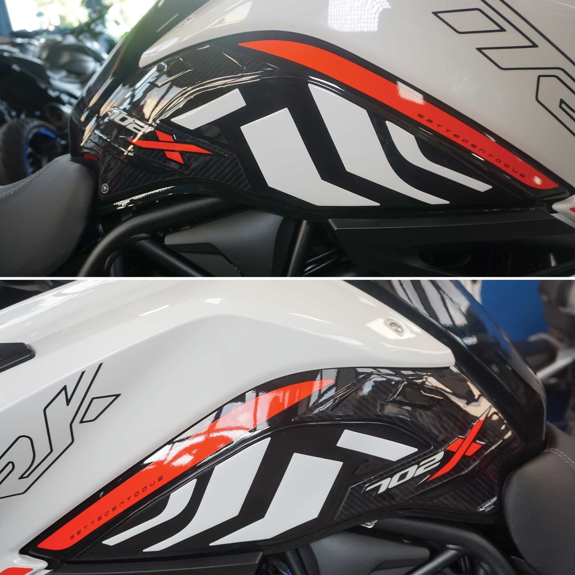 Adesivi 3D Protezioni laterali serbatoio moto compatibili con Benelli TRK 702X in Decalcomanie adesivi e magneti LabelBike - Bibbiano, commercioVirtuoso.it
