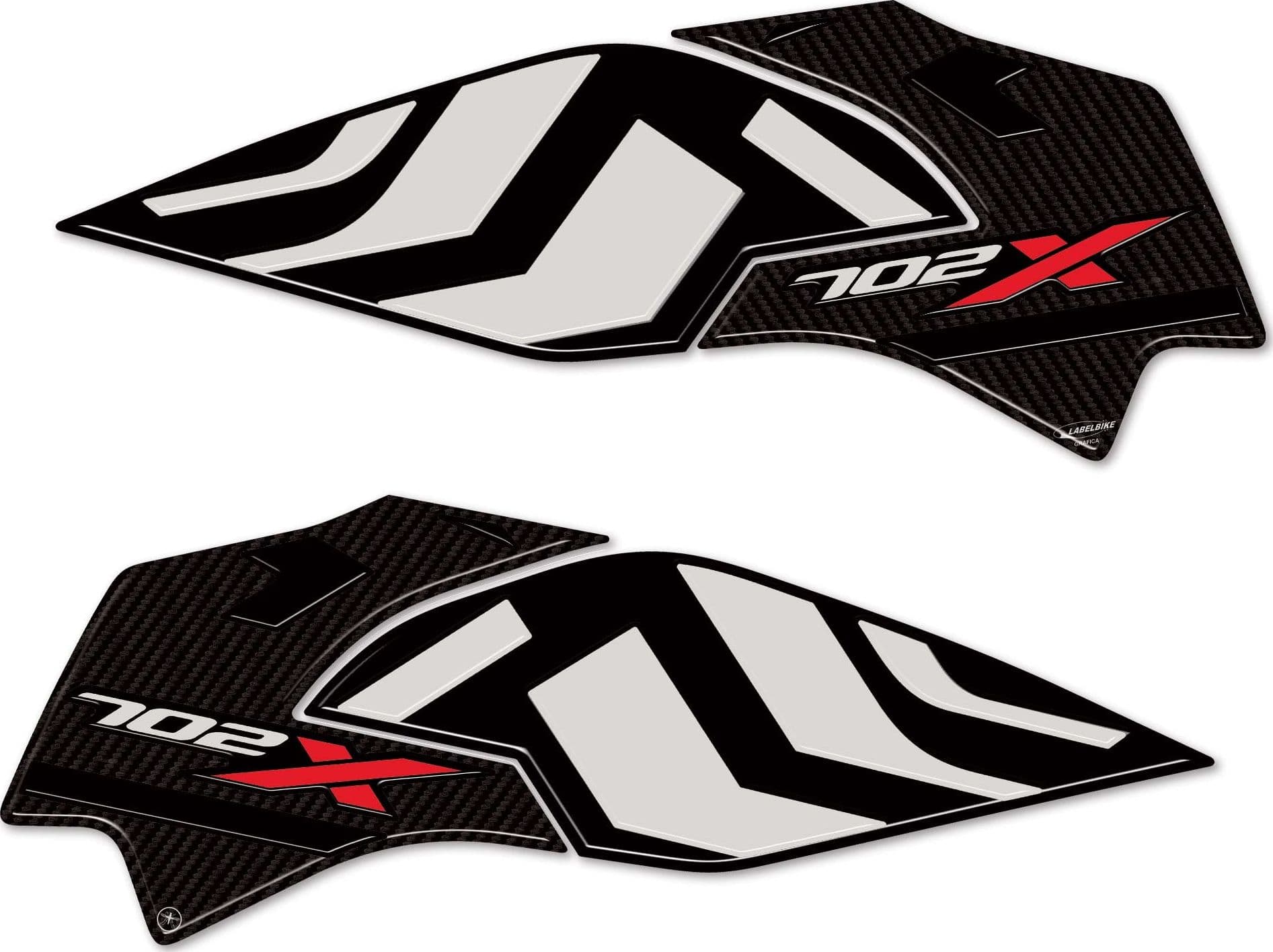 Adesivi 3D Protezioni laterali serbatoio moto compatibili con Benelli TRK 702X in Decalcomanie adesivi e magneti LabelBike - Bibbiano, commercioVirtuoso.it