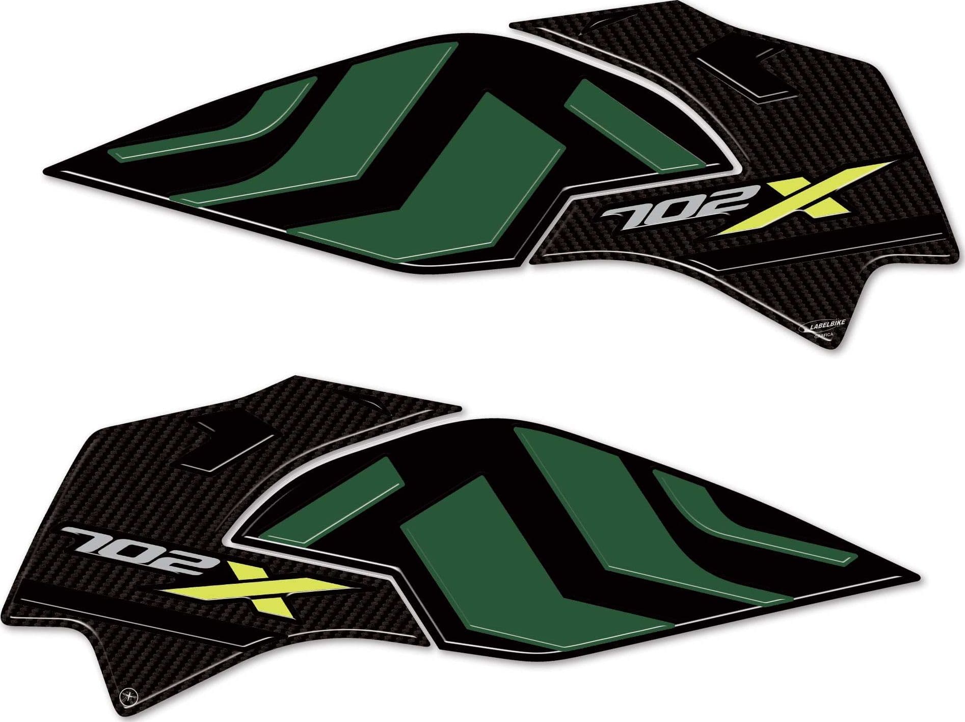 Adesivi 3D Protezioni laterali serbatoio moto compatibili con Benelli TRK 702X in Decalcomanie adesivi e magneti LabelBike - Bibbiano, commercioVirtuoso.it