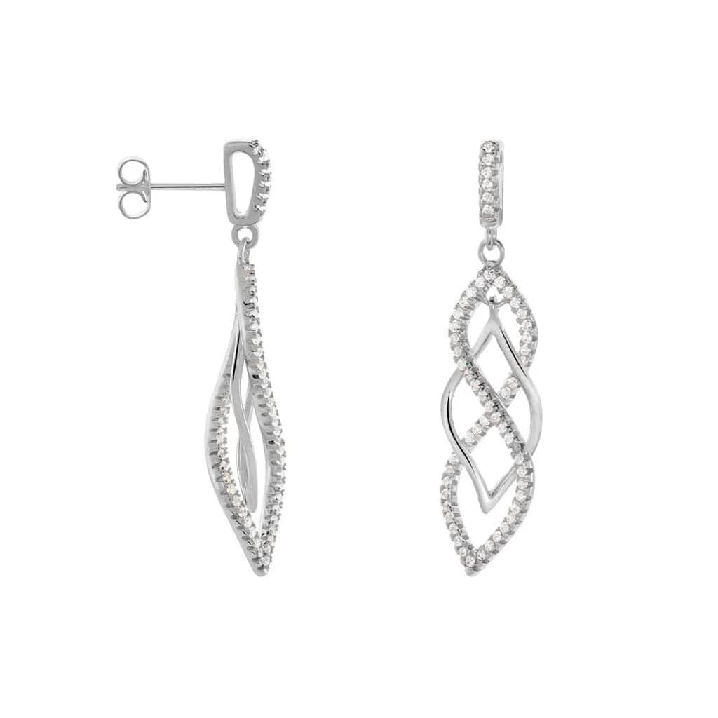 Stroili -  Orecchini Pendenti Silver Shine Argento Rodiato Cubic Zirconia