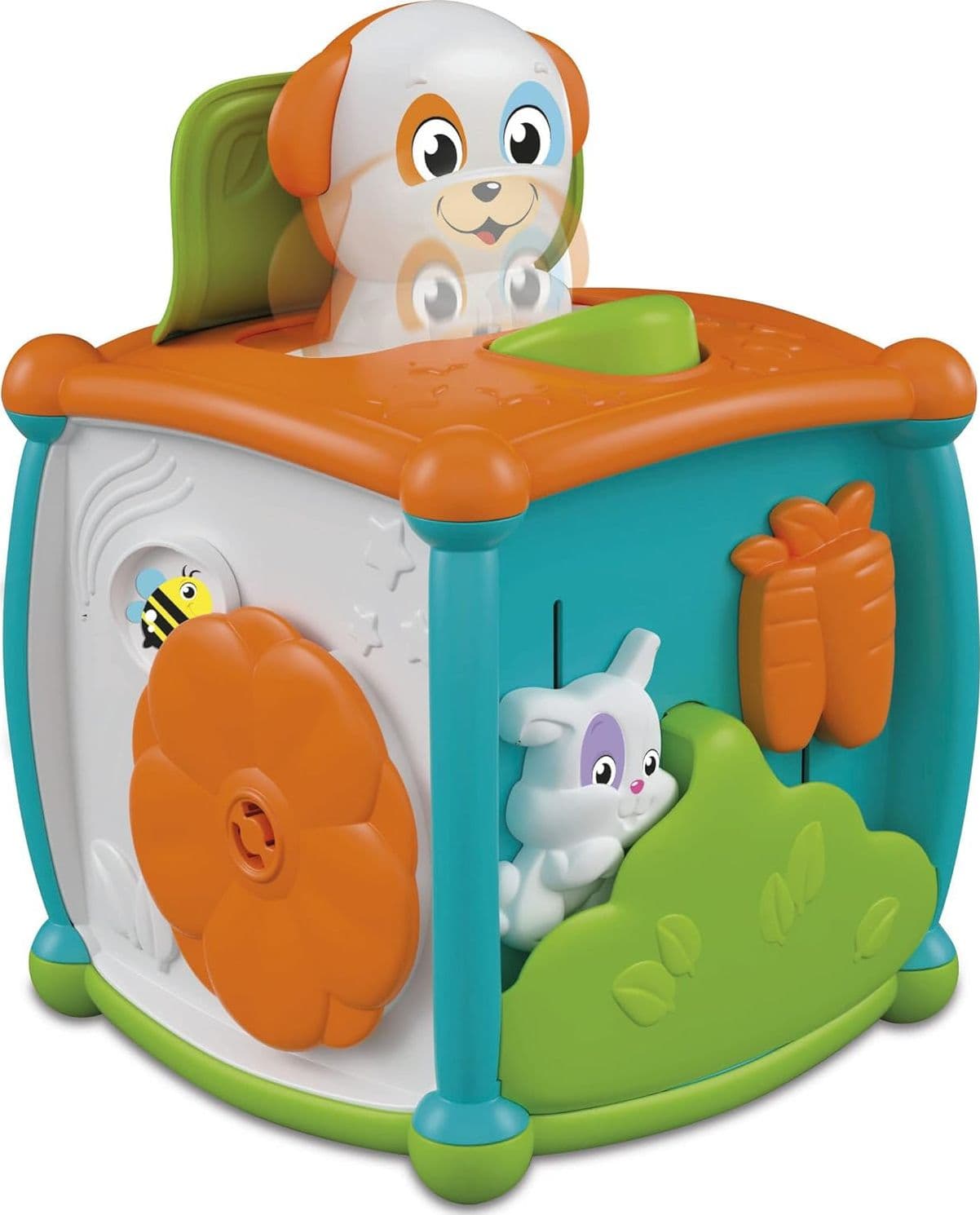 Clementoni - Baby Peekabo Activity Cube 17672 in prodotto Centro Bimbo - Siderno, commercioVirtuoso.it