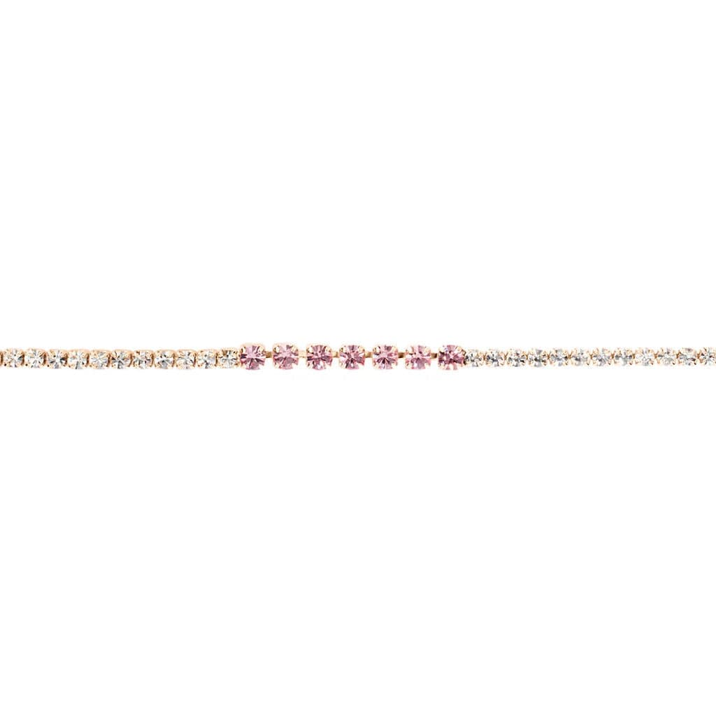 Stroili - Bracciale Tennis Romantic Shine Metallo Rosa Cristallo in Bracciali Alba Gioielli - Casoria, commercioVirtuoso.it