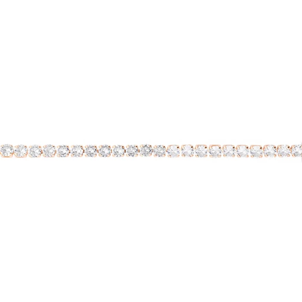 Stroili - Bracciale Tennis Romantic Shine Metallo Rosa Cristallo in Bracciali Alba Gioielli - Casoria, commercioVirtuoso.it