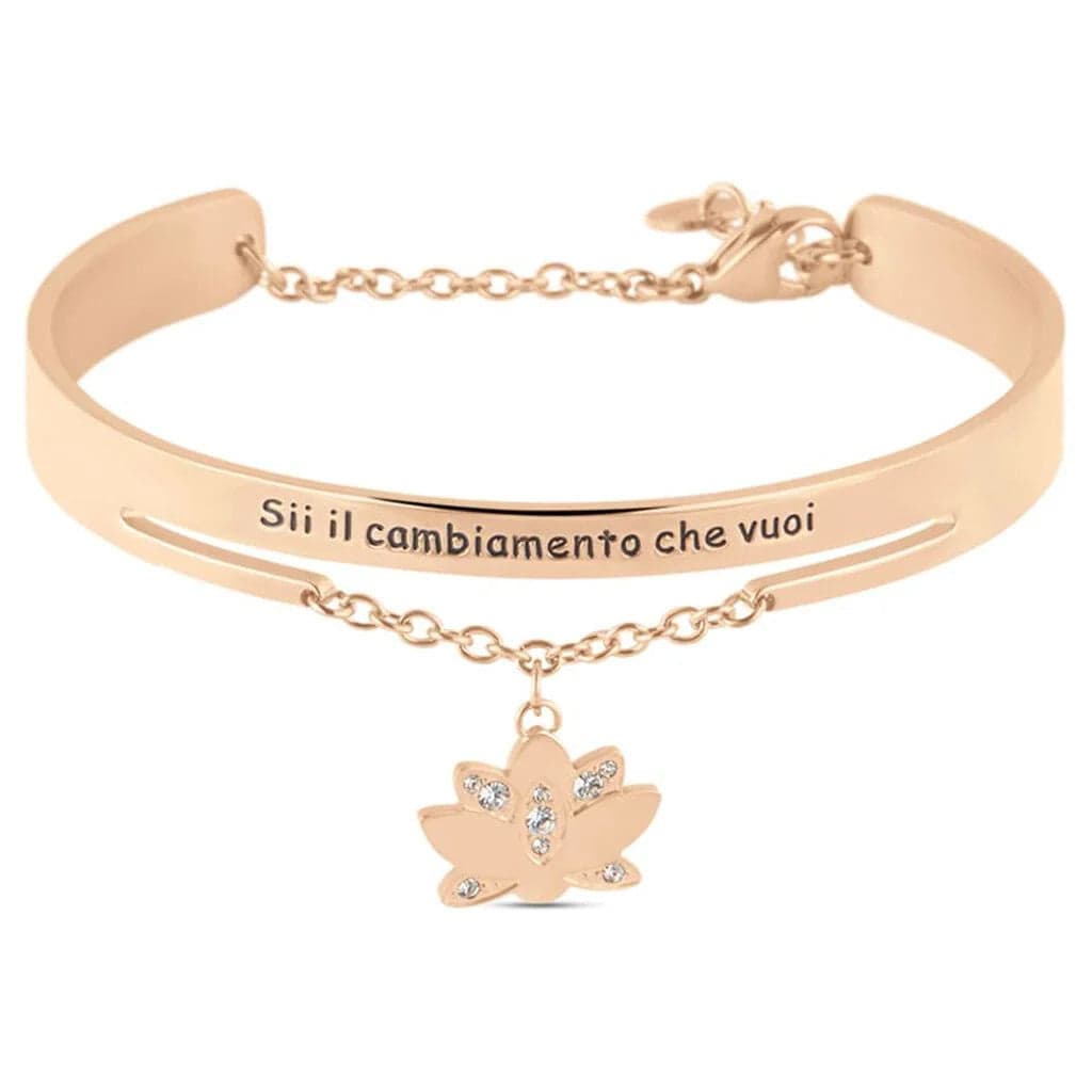 Stroili - Bracciale Lady Message Acciaio Rosa Cristallo
