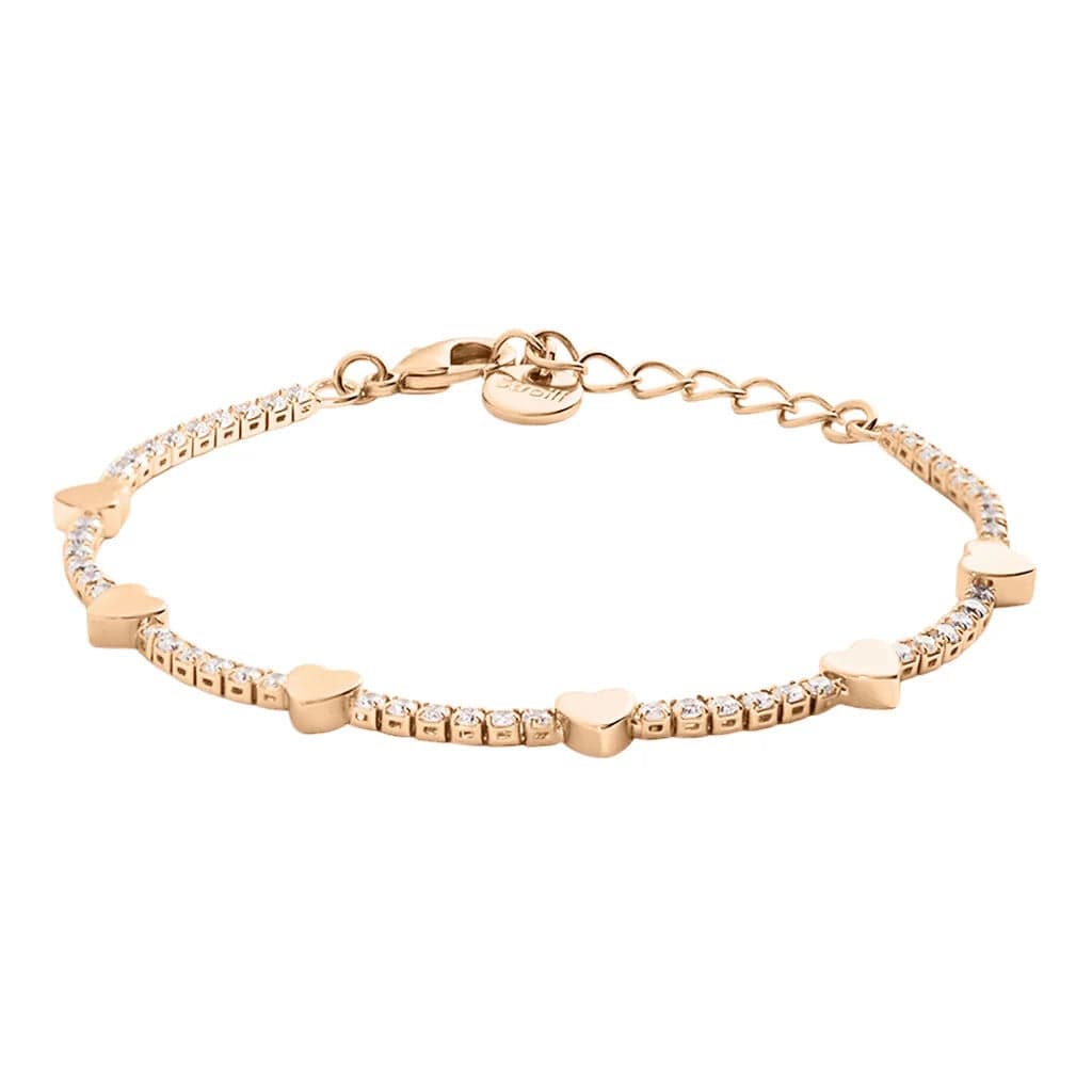 Stroili - Bracciale Romantic Shine Ottone Rosa Cristallo in Bracciali Alba Gioielli - Casoria, commercioVirtuoso.it