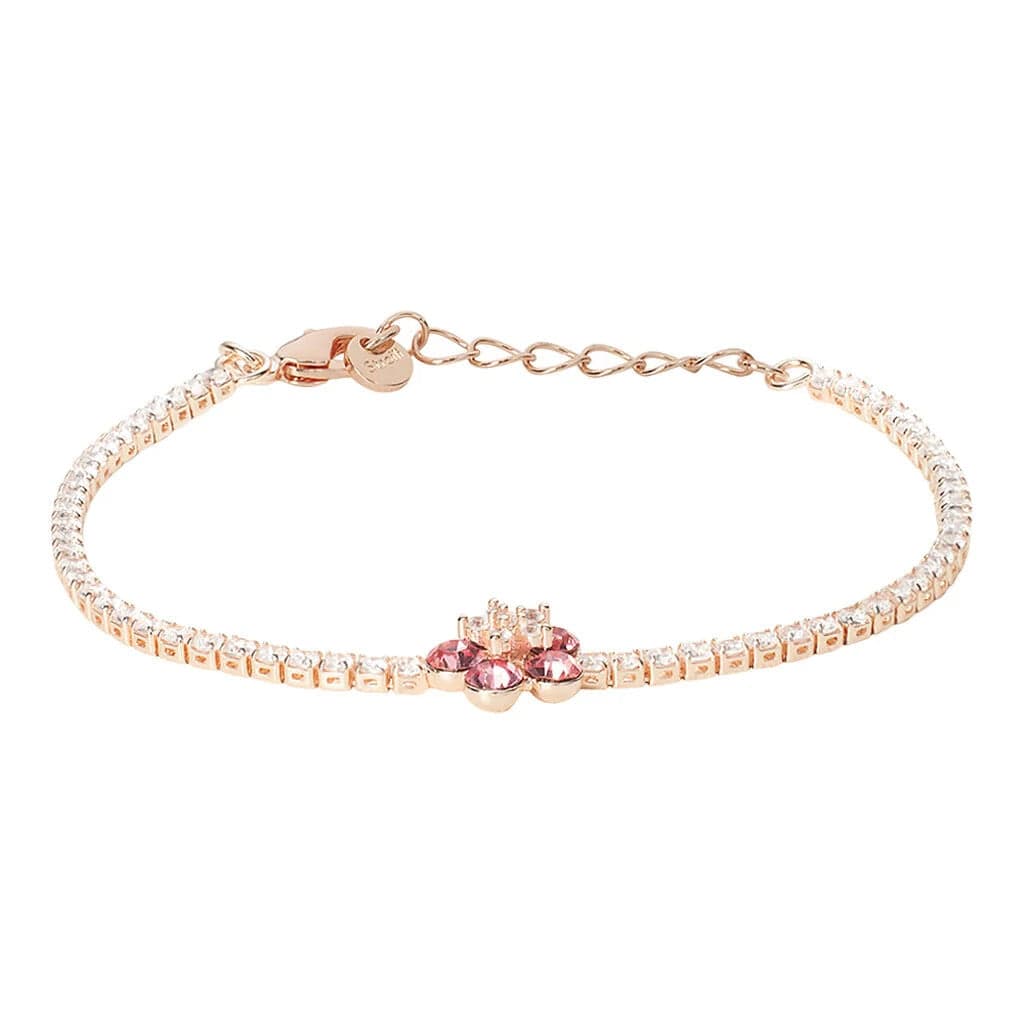 Stroili - Bracciale Romantic Shine Ottone Rosa Cristallo in Bracciali Alba Gioielli - Casoria, commercioVirtuoso.it