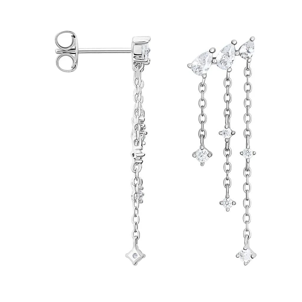 Stroili -  Orecchini Pendenti Silver Elegance Argento Rodiato Cubic Zirconia