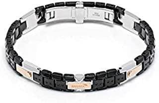 Barakà bracciale in acciaio e oro rosa 750%