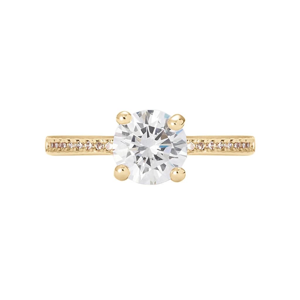 Stroili   -   Anello Solitario Golden Dream Placcato Oro Giallo Cubic Zirconia in Anelli Alba Gioielli - Casoria, commercioVirtuoso.it