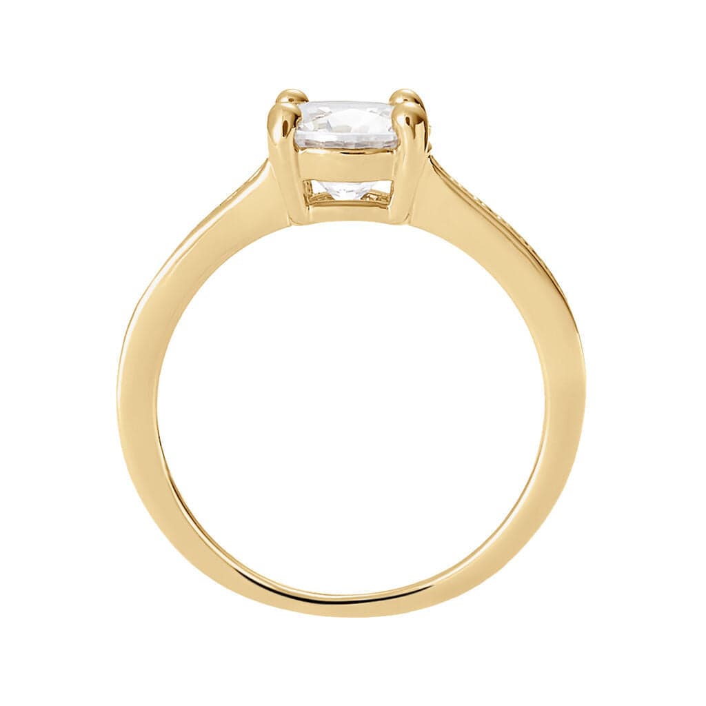 Stroili   -   Anello Solitario Golden Dream Placcato Oro Giallo Cubic Zirconia in Anelli Alba Gioielli - Casoria, commercioVirtuoso.it