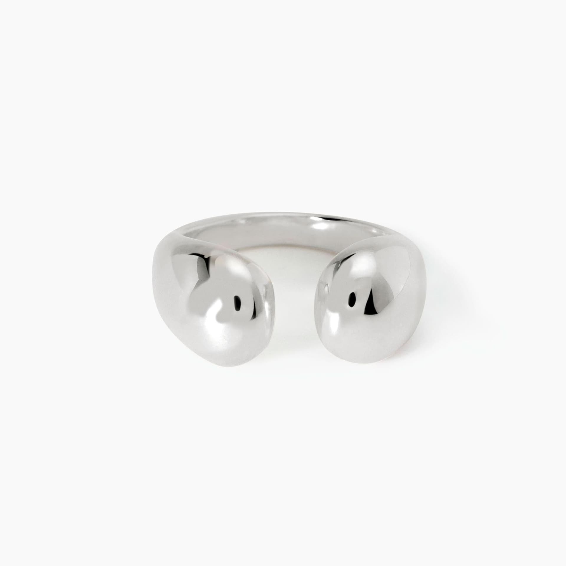 Mabina -   Anello chunky aperto in argento Buonumore in Anelli Alba Gioielli - Casoria, commercioVirtuoso.it