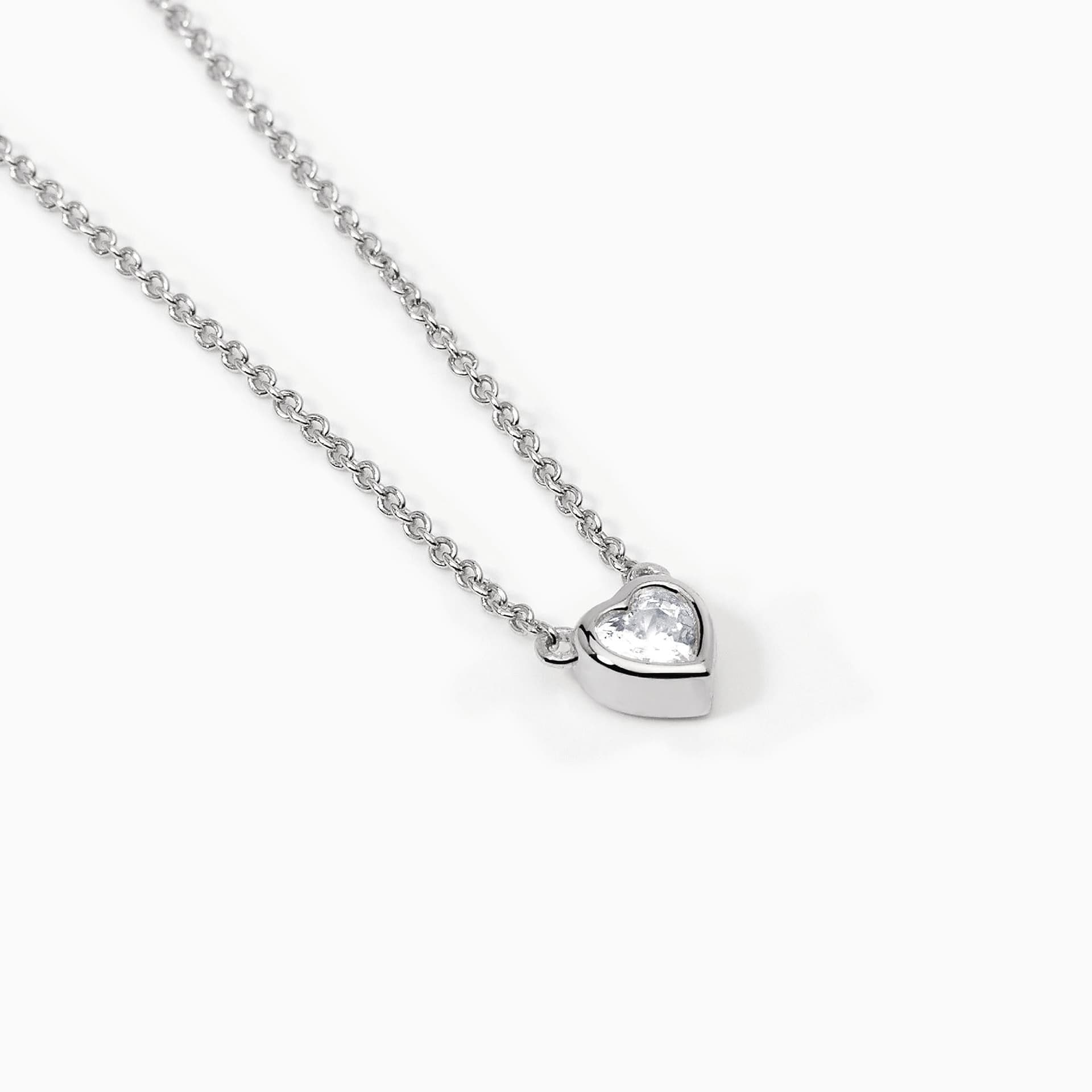 Mabina -  Collana Girocollo in argento con punto luce taglio cuore SHINY in Collane Alba Gioielli - Casoria, commercioVirtuoso.it