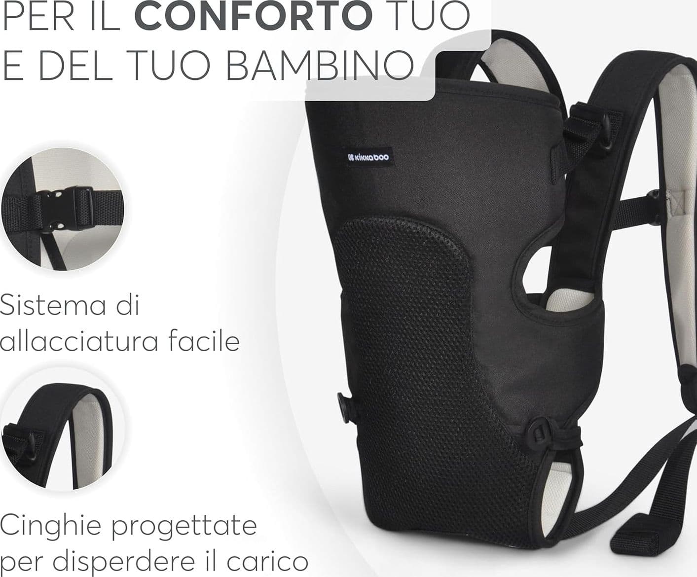 KikkaBoo - Marsupio Neonato Myra 0-36 m in prodotto Centro Bimbo - Siderno, commercioVirtuoso.it