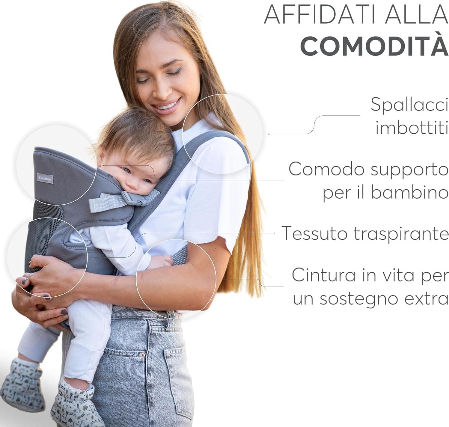 KikkaBoo - Marsupio Neonato Myra 0-36 m in prodotto Centro Bimbo - Siderno, commercioVirtuoso.it