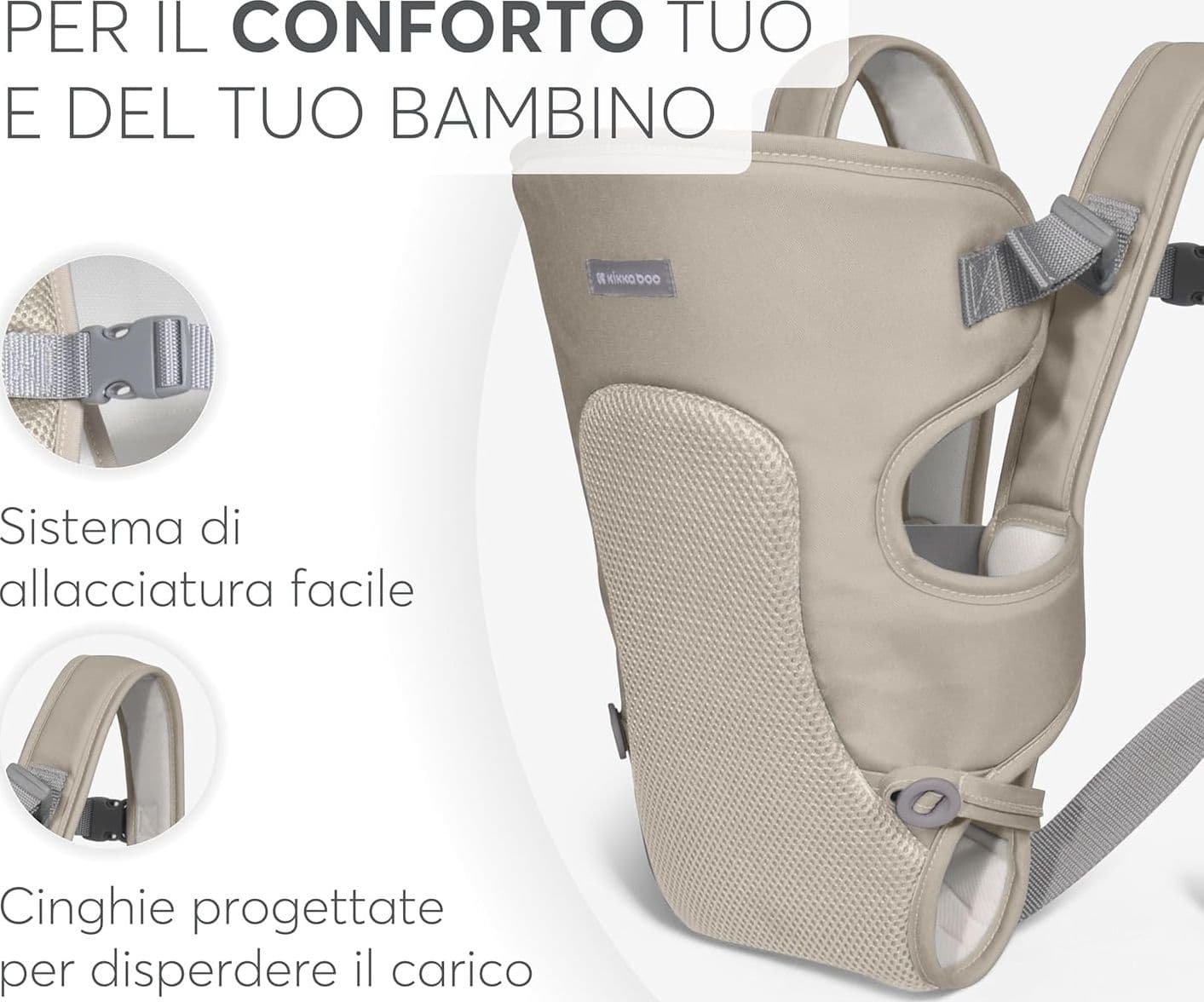 KikkaBoo - Marsupio Neonato Myra 0-36 m in prodotto Centro Bimbo - Siderno, commercioVirtuoso.it