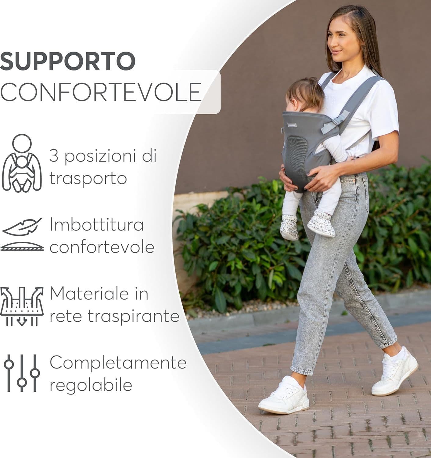KikkaBoo - Marsupio Neonato Myra 0-36 m in prodotto Centro Bimbo - Siderno, commercioVirtuoso.it