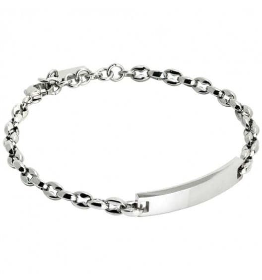 Boccadamo  -  Bracciale Uomo in Acciaio con Targa Centrale