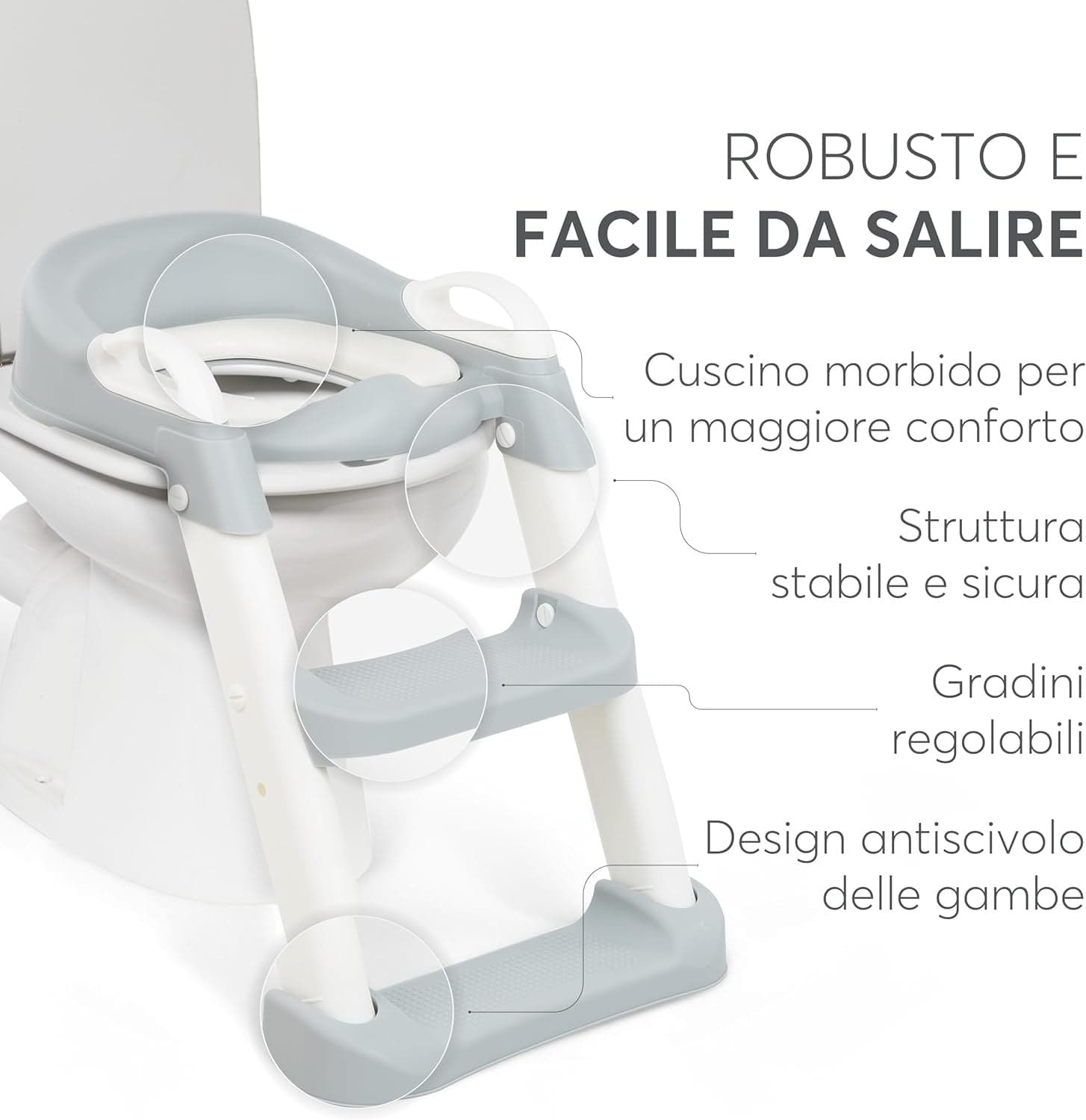 Kikkaboo - Riduttore WC bambini con scaletta LEA in prodotto Centro Bimbo - Siderno, commercioVirtuoso.it