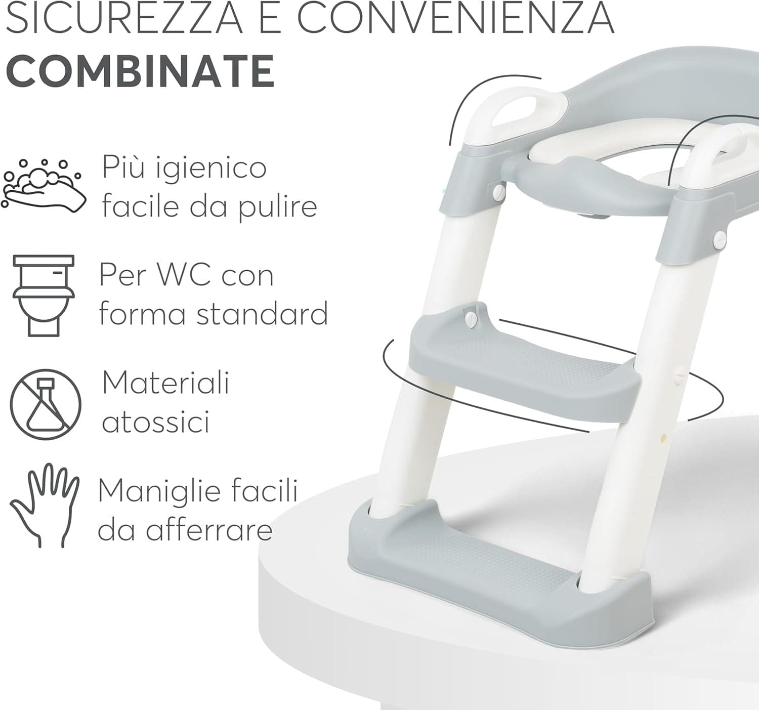 Kikkaboo - Riduttore WC bambini con scaletta LEA in prodotto Centro Bimbo - Siderno, commercioVirtuoso.it